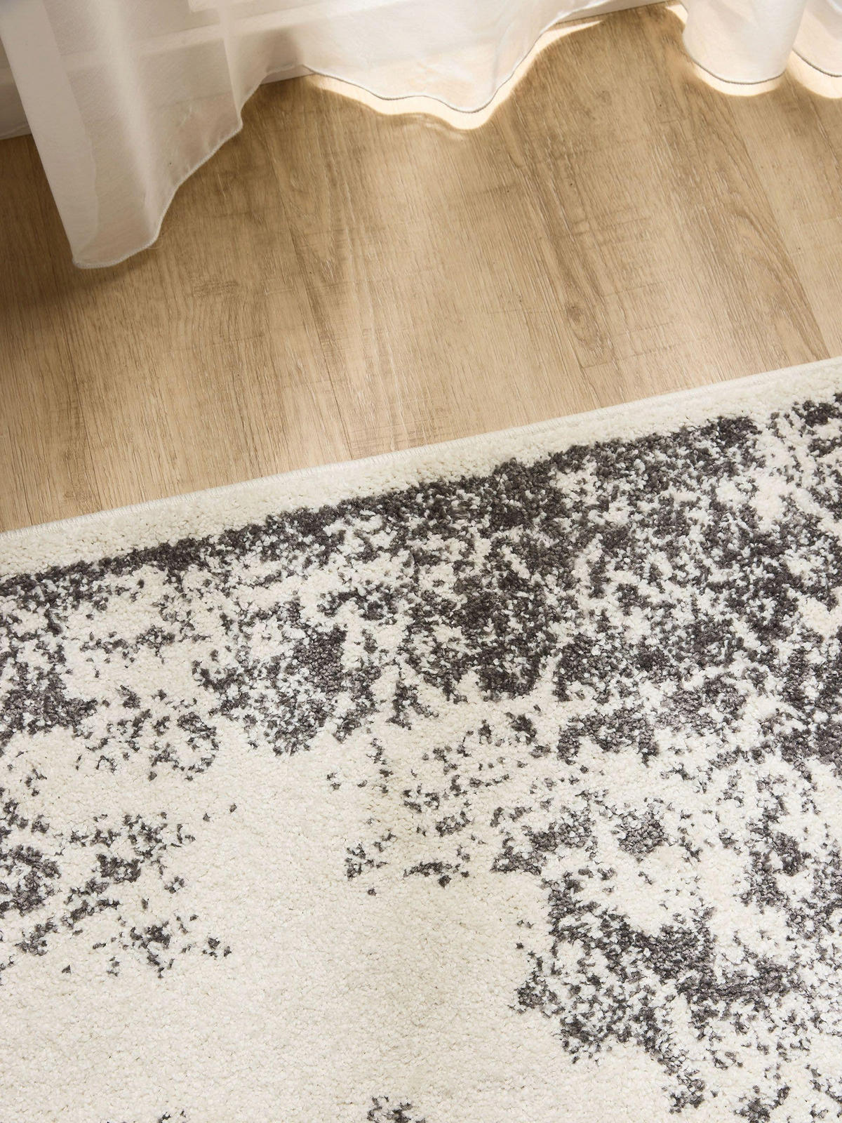 VINTAGE-TEPPICH Sia 300/400 cm - Creme/Grau, Kunststoff (300/400cm) - benuta
