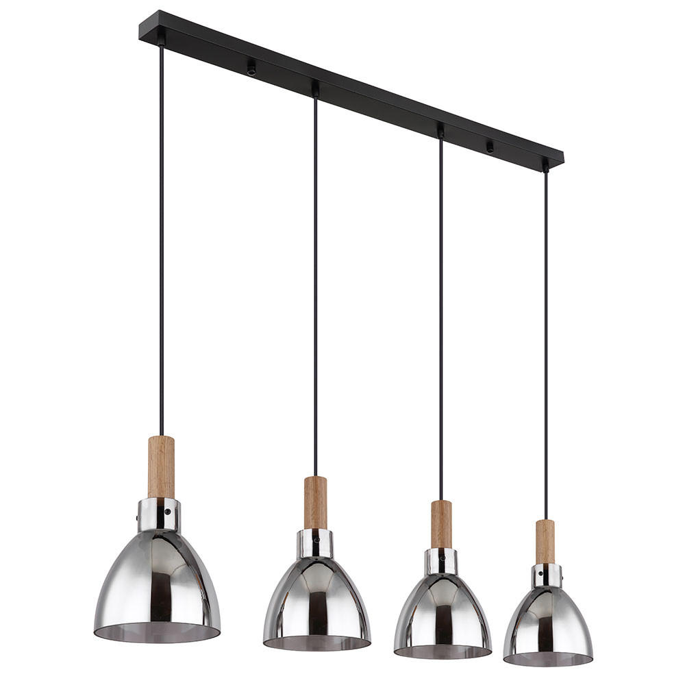 HÄNGELEUCHTE Mattea Metall Schwarz - Schwarz, Glas (105/16/120cm) - Globo Lighting