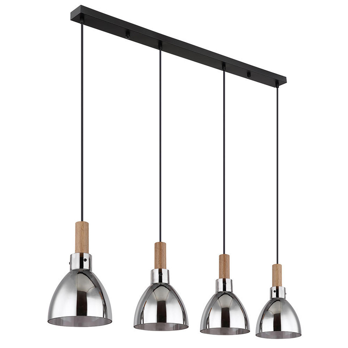 HÄNGELEUCHTE Mattea Metall Schwarz - Schwarz, Glas (105/16/120cm) - Globo Lighting