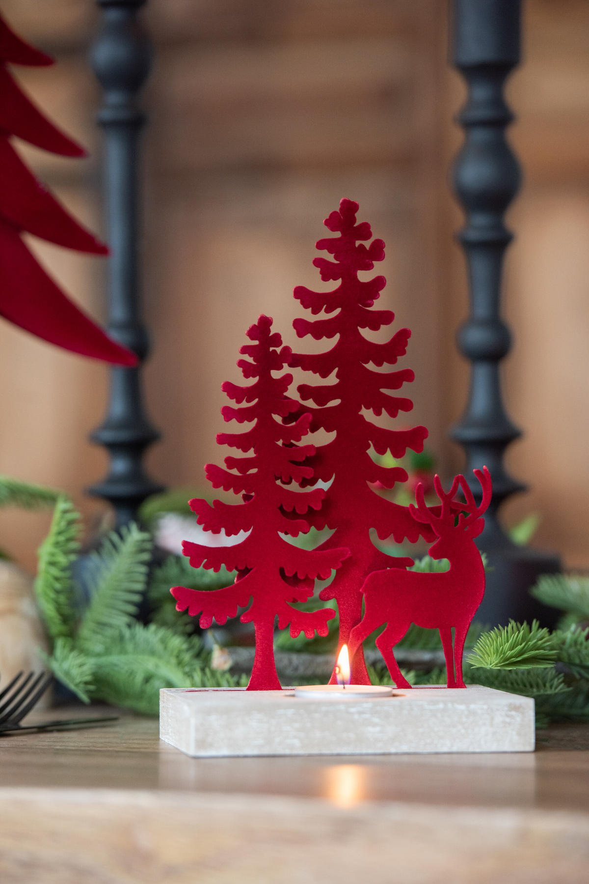 KERZENHALTER MINIWEIH - Metall - Rot - Rot, Metall (10/22cm) - J-Line