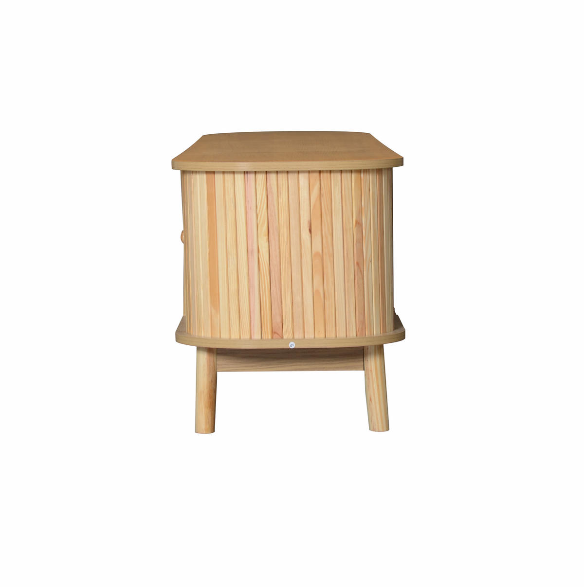 LOWBOARD 170/39.5/46 cm natur aus Massivholz und Spanplatte mit Rattanfronten - Eichefarben, Holzwerkstoff (39.5/46/170cm) - OKMYHOME