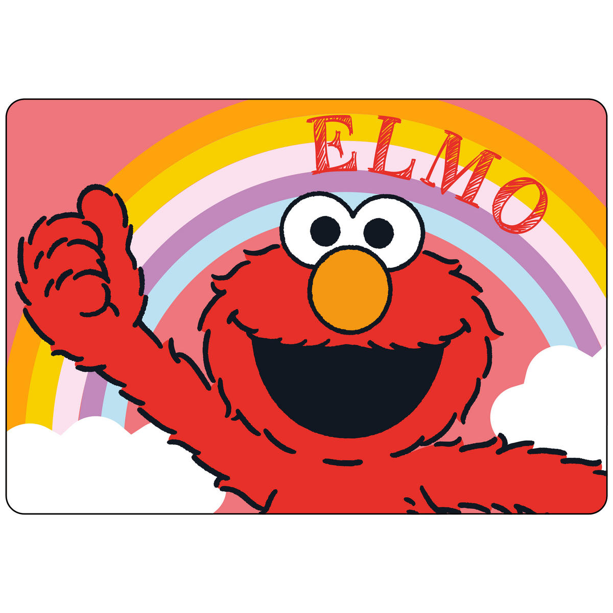 BROTDOSE Sesamstraße Elmo Regenbogen Rot 17,5 x 12,8 x 6,9 cm - Rot, Kunststoff (17.5/6.9/12.8cm) - United Labels