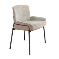 STUHL asymmetrisch Grau Stahl 58/54/76 cm - Graubraun, Textil/Metall (58/76/54cm) - ANGEL CERDA
