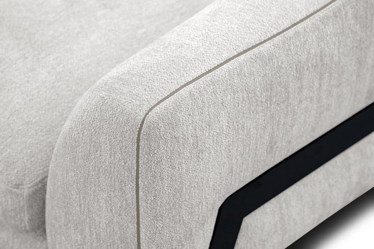 ECKSOFA WINTER 4-Sitzer, weiß - Schwarz/Weiß, Holzwerkstoff/Textil (158/269cm) - Courtois Laville