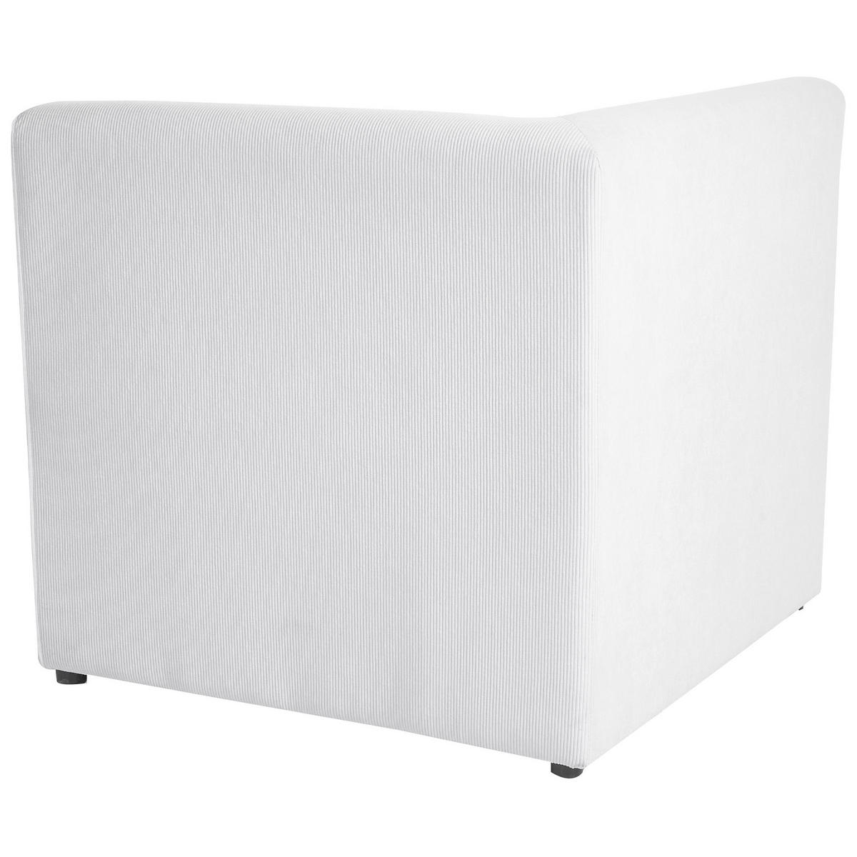 3-SITZER-SOFA Cord cremeweiß Lemvig - Weiß, Textil (250/78/83cm) - Beliani