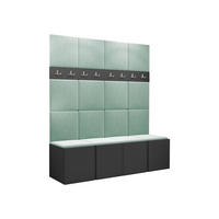 GARDEROBEN-SET Orion V - Graphitfarben/Mintgrün, Holzwerkstoff/Kunststoff (168/186/46cm) - MIRJAN24