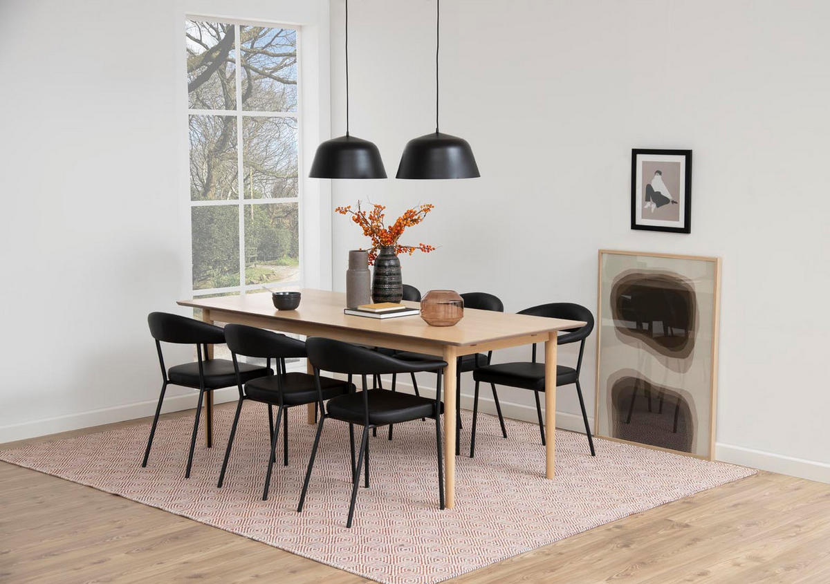 ARMLEHNSTUHL 2er-Set schwarz - Schwarz, Holzwerkstoff (56/78/53cm) - ebuy24