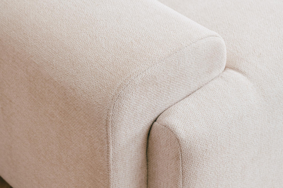 3-SITZER-SOFA Chenille Elfenbeinweiß - Creme, Textil (260/73/95cm) - MILYsofa