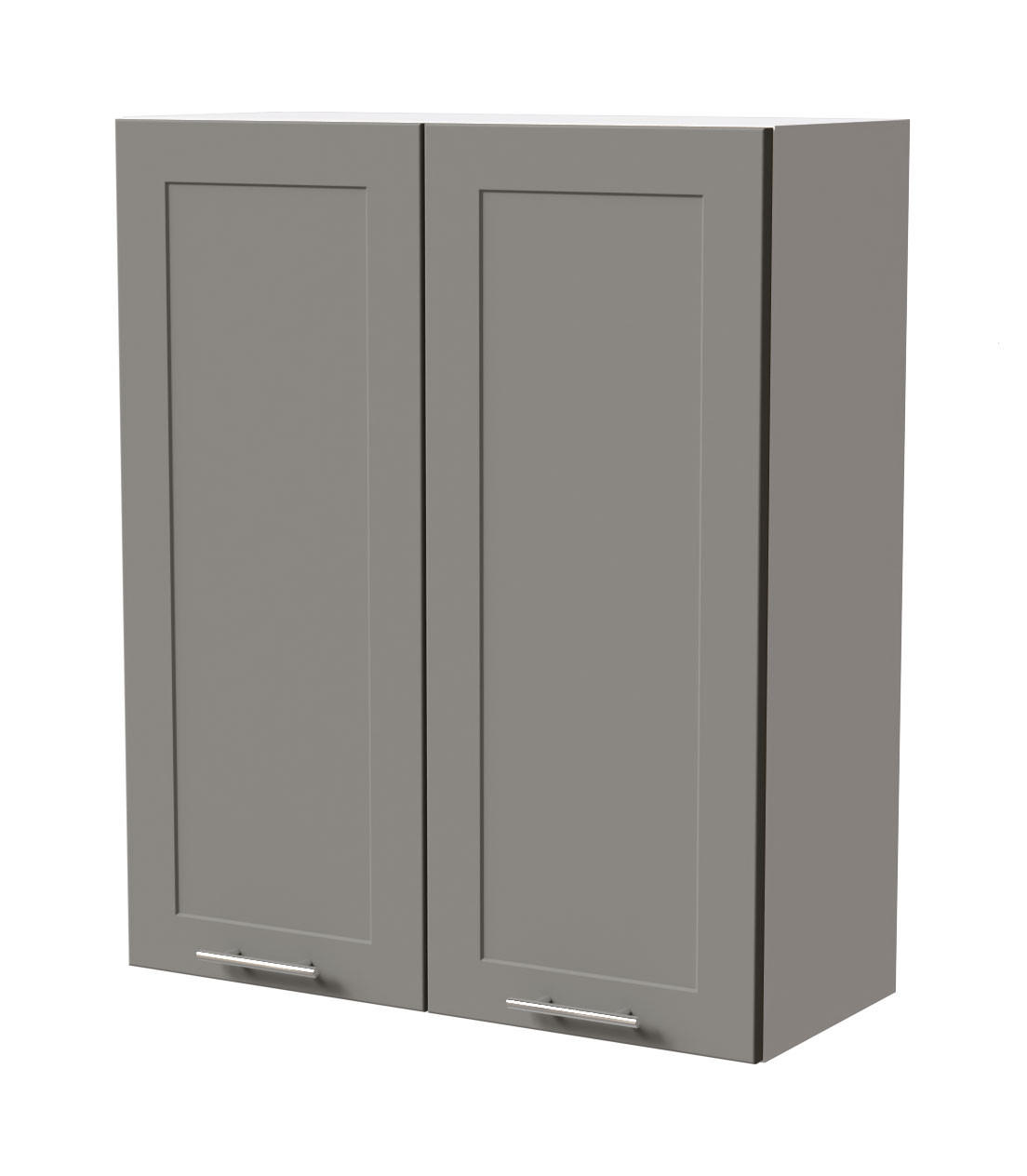 HÄNGESCHRANK Oslo W4/80 Weiß / Dust Grey Matt 80 / 32,5 / 96cm - Weiß/Grau, Holz/Holzwerkstoff (80/96/32.5cm) - Feldmann-Wohnen
