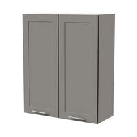 HÄNGESCHRANK Oslo W4/80 Weiß / Dust Grey Matt 80 / 32,5 / 96cm - Weiß/Grau, Holz/Holzwerkstoff (80/96/32.5cm) - Feldmann-Wohnen