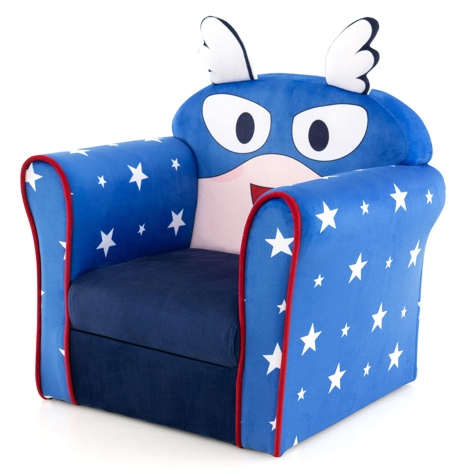 KINDERSOFA 54cm Blau - Blau, Holz (40/54/50cm) - COSTWAY