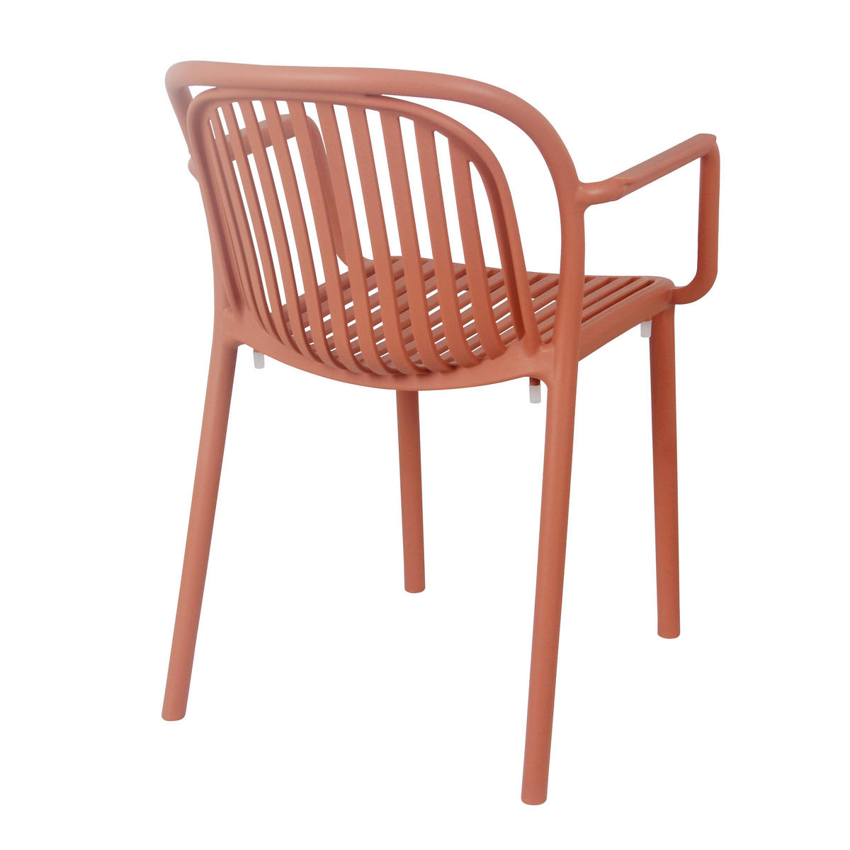 GARTENSTUHL 4-tlg., Terrakotta - Rot, Kunststoff (57/58cm) - Oviala
