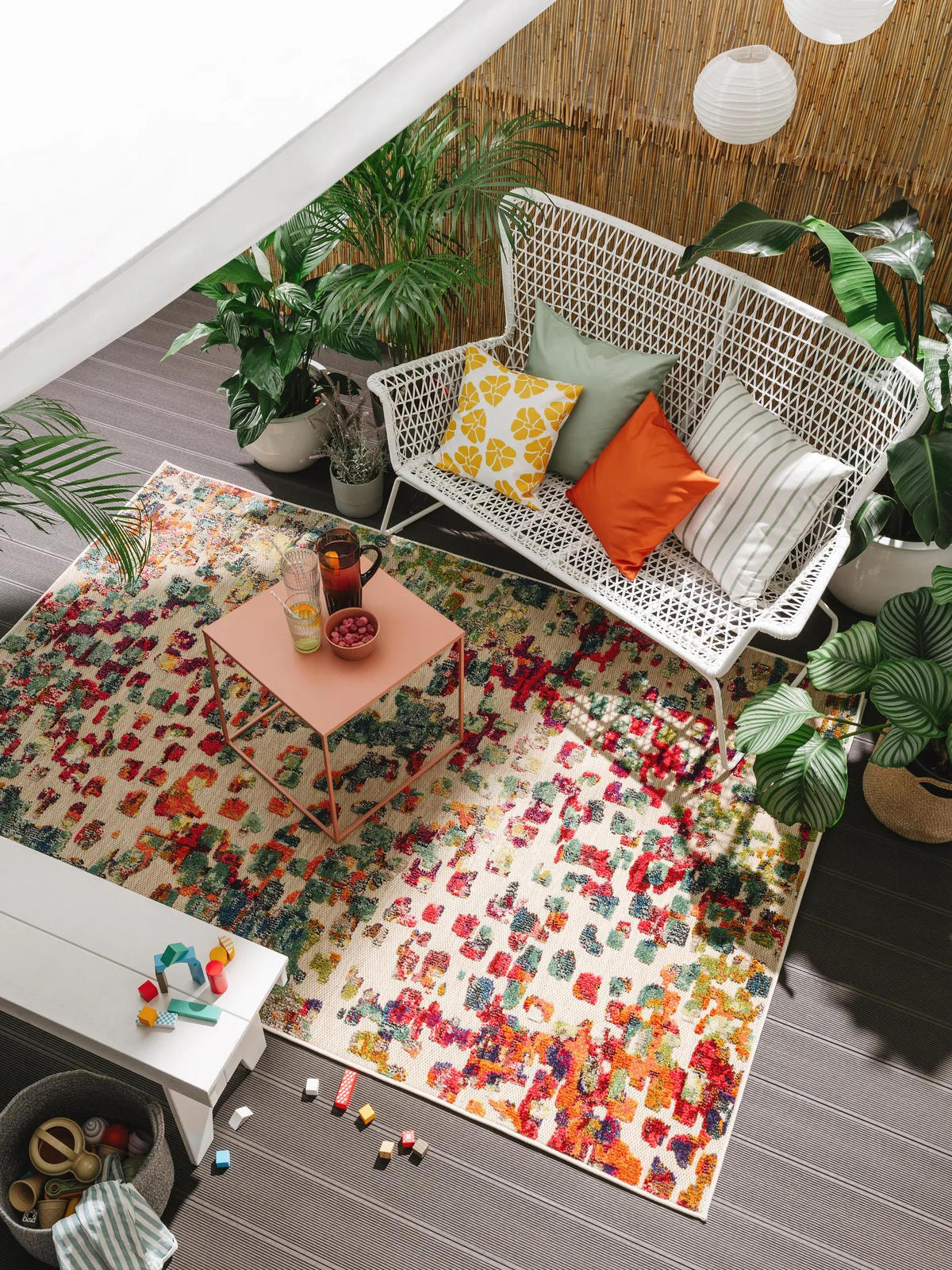 OUTDOOR-TEPPICH Noelia 240/340 cm - Multicolor, Kunststoff (240/340cm) - benuta Nest