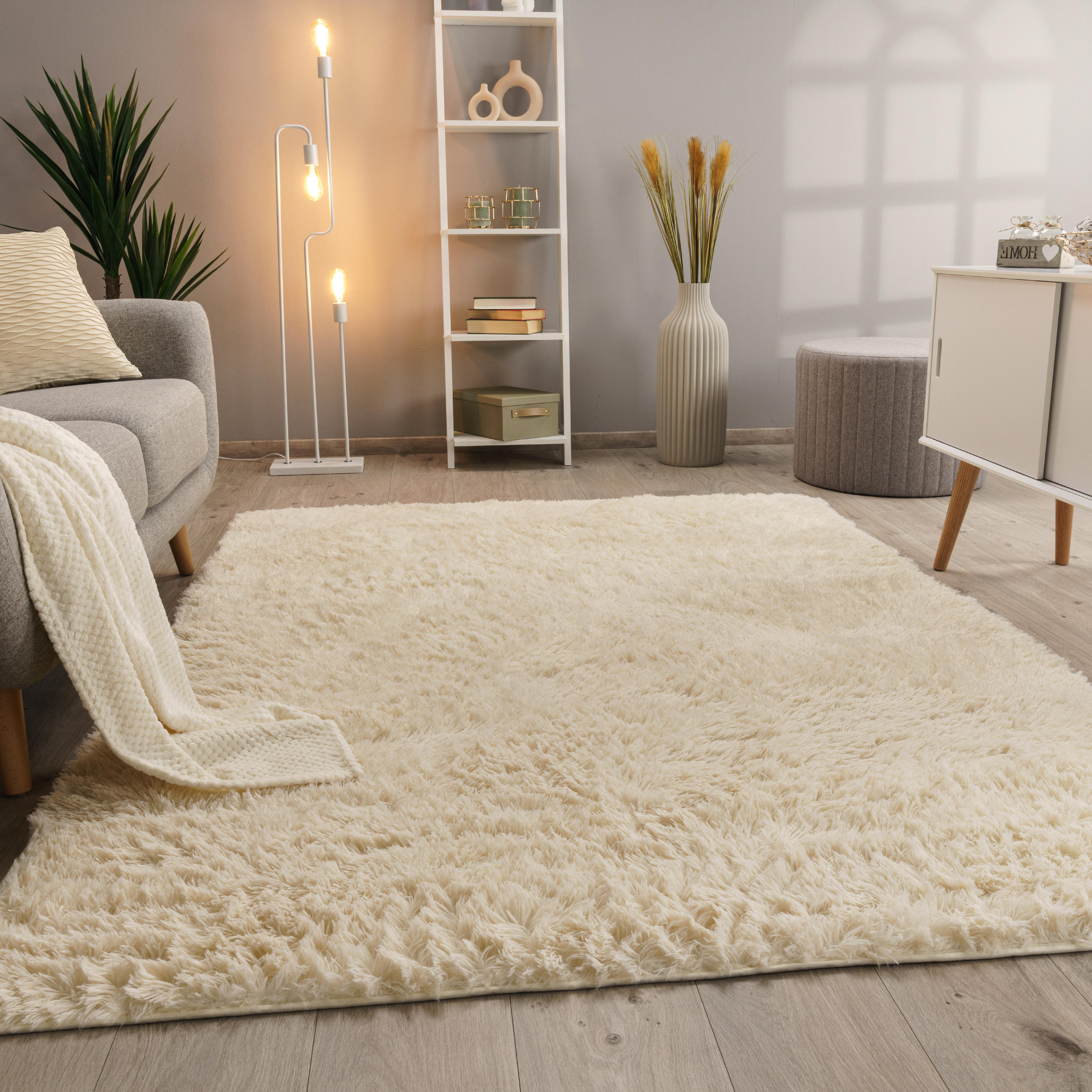 HOCHFLORTEPPICH 200/290 cm Silky 591 - Creme, Textil (200/290cm) - Paco Home