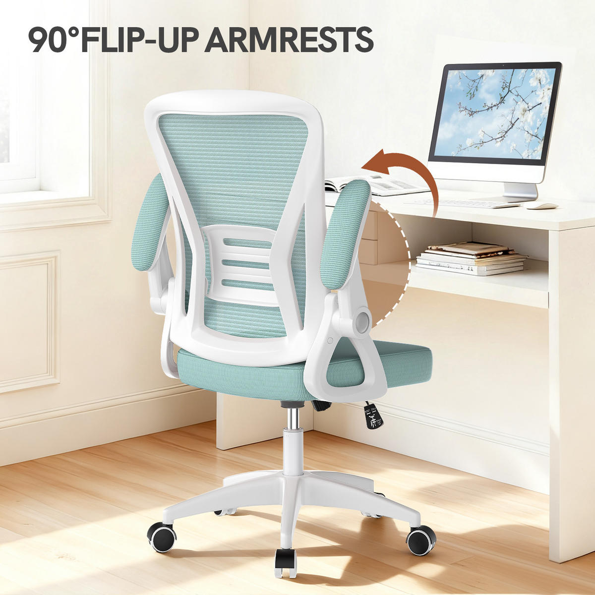 DREHSTUHL Netzbespannung Sitzkomfort Grün - Grün, Metall (23/52/62cm) - Rattrix