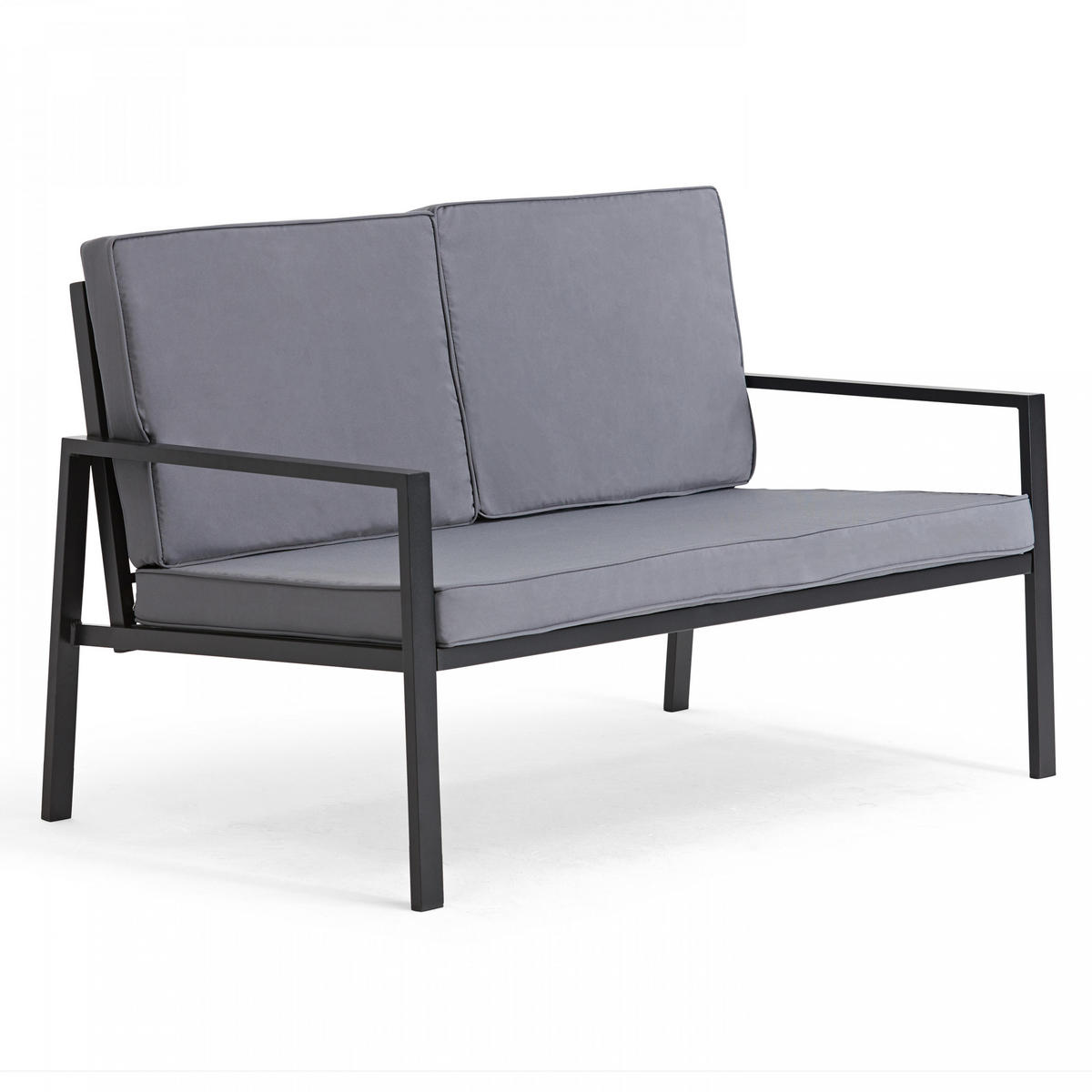 GARTENSET 4-tlg., Grau - Grau, Metall - Oviala