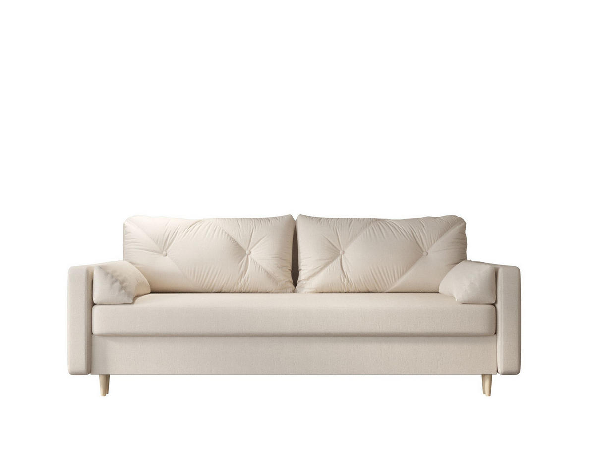 SOFA ASTRA mit Schlaffunktion COSMIC 10 mit Stauraum - Beige, Textil (90/88/228cm) - Bedante