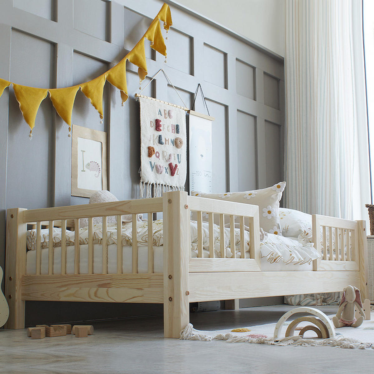 POSTEL 90/200 Adèle Přírodní dřevo - hnědá, dřevo (90/200cm) - Petits-meubles