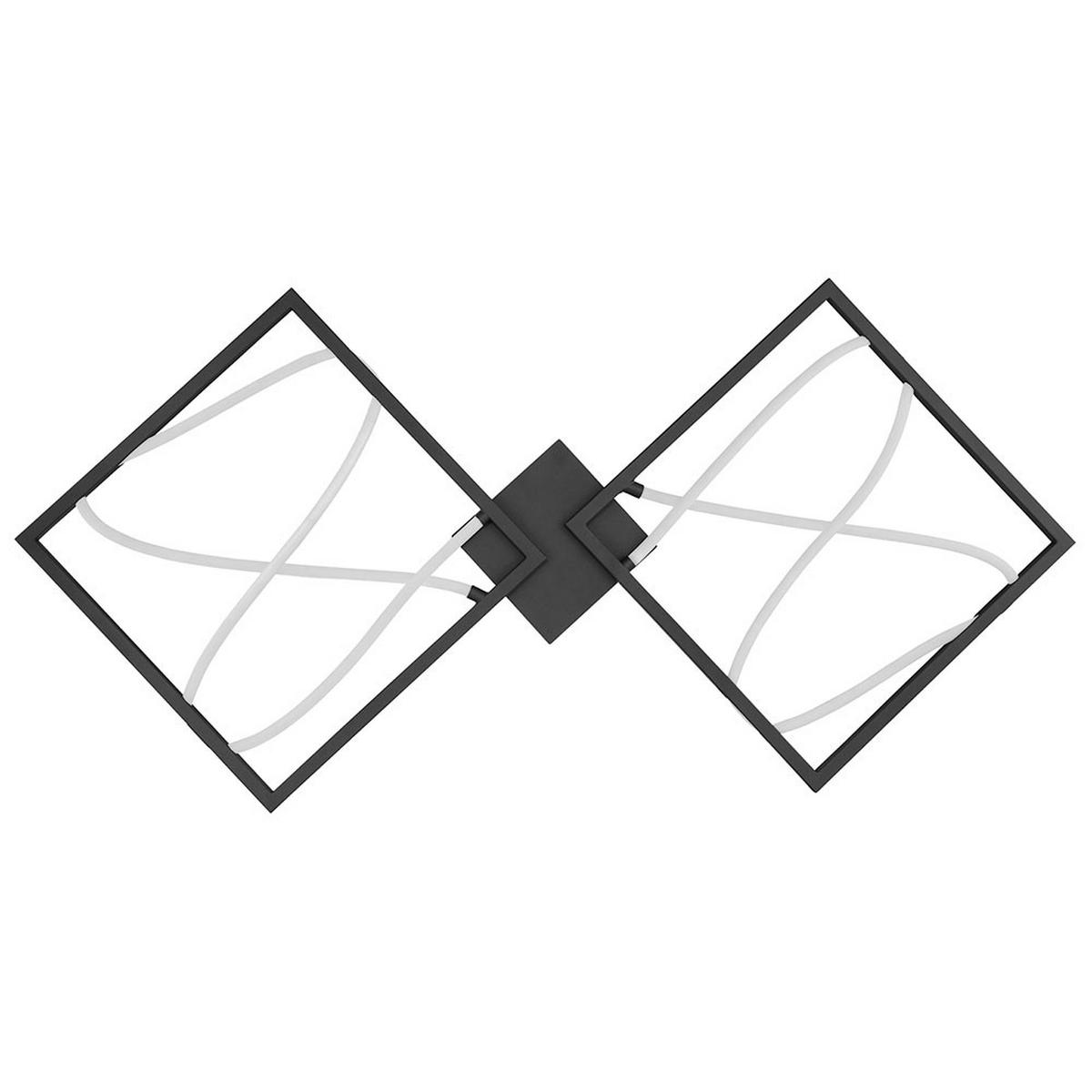 LED DECKENLEUCHTE KAIA Schwarz Aluminium Metall - Schwarz, Metall (78.4/84/6.8cm) - Globo Lighting