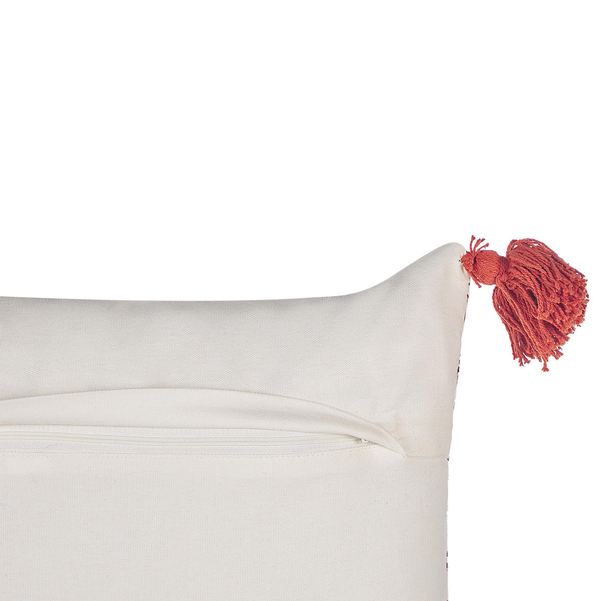 DEKOKISSEN 2er-Set Burgunderrot 50/30 cm Anthemis - Weinrot, Naturmaterialien/Textil (50/30cm) - Beliani