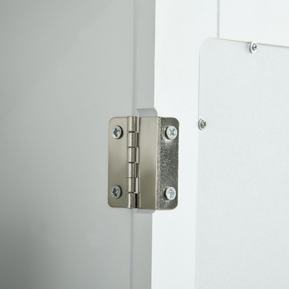 SPIEGELSCHRANK DE-15117 1 Tür mit 2 Einlegeböden Weiß - Weiß, Holzwerkstoff (41/60/14cm) - ComfortXL