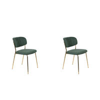 ESSZIMMERSTUHL Jolien - Grün - 56/48/77 cm - 2er-Set - Grün, Textil (48/77/56cm)