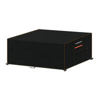 GARTENTISCH Abdeckung 150 x 100 x 75 cm Wasserdicht 420D Oxford Gewebe - Schwarz, Textil (100/75/150cm)