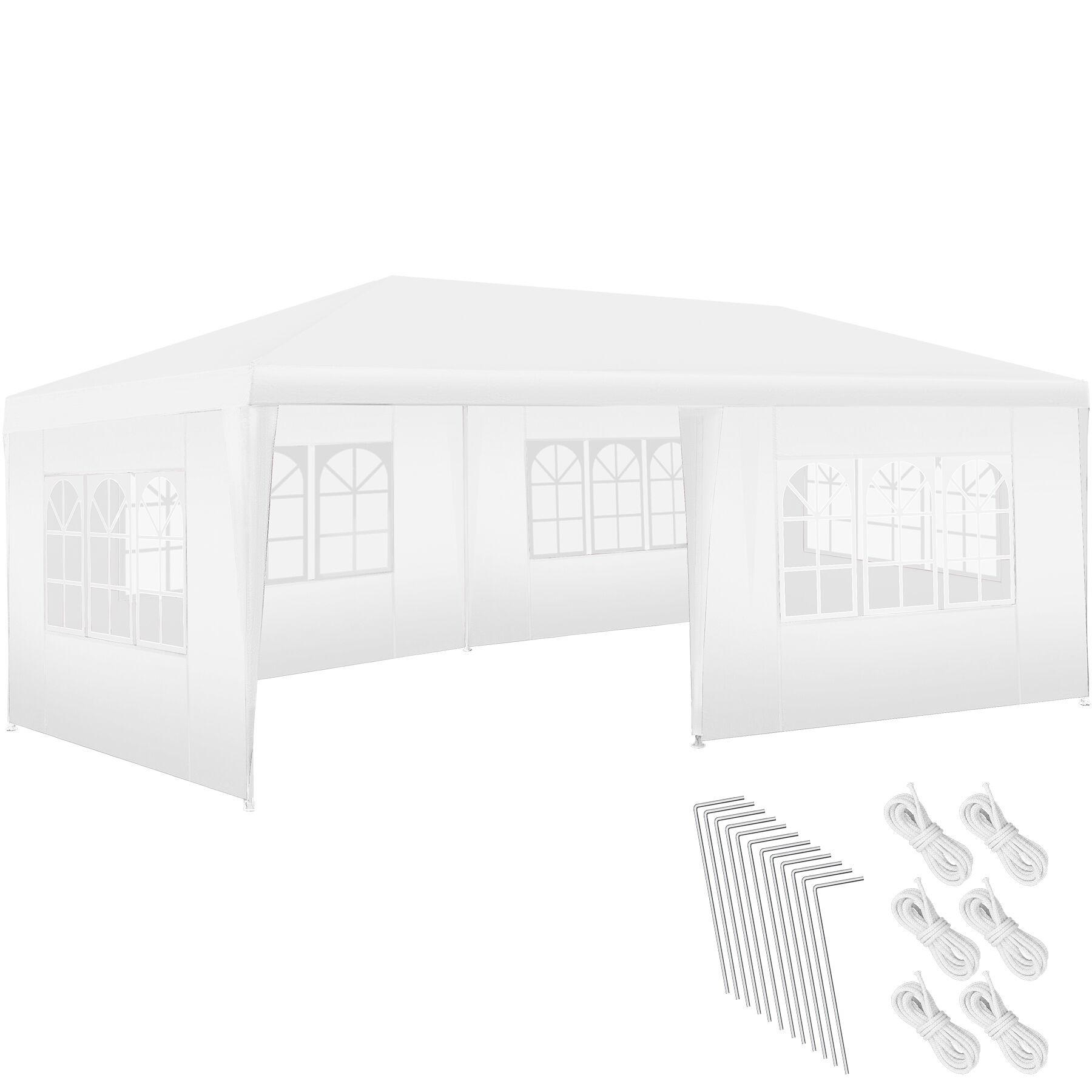 PAVILLON Novara, wasserdicht, weiß - Weiß, Kunststoff (300/250/600cm) - tectake