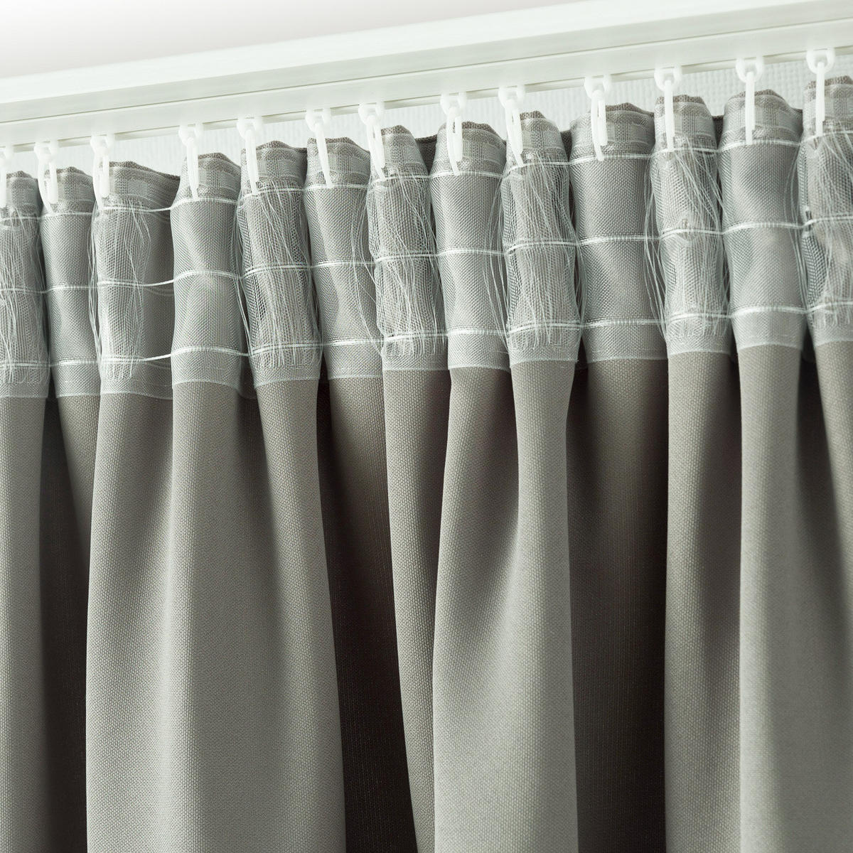 FERTIGVORHANG mit Schlaufenband grau 140 x 280 cm - Grau, Textil (140/280/1cm) - Dekoria