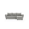ECKSOFA ZEUS L Monolith 84 Rechts mit Schlaffunktion - Grau, Textil (251/140cm) - Bedante