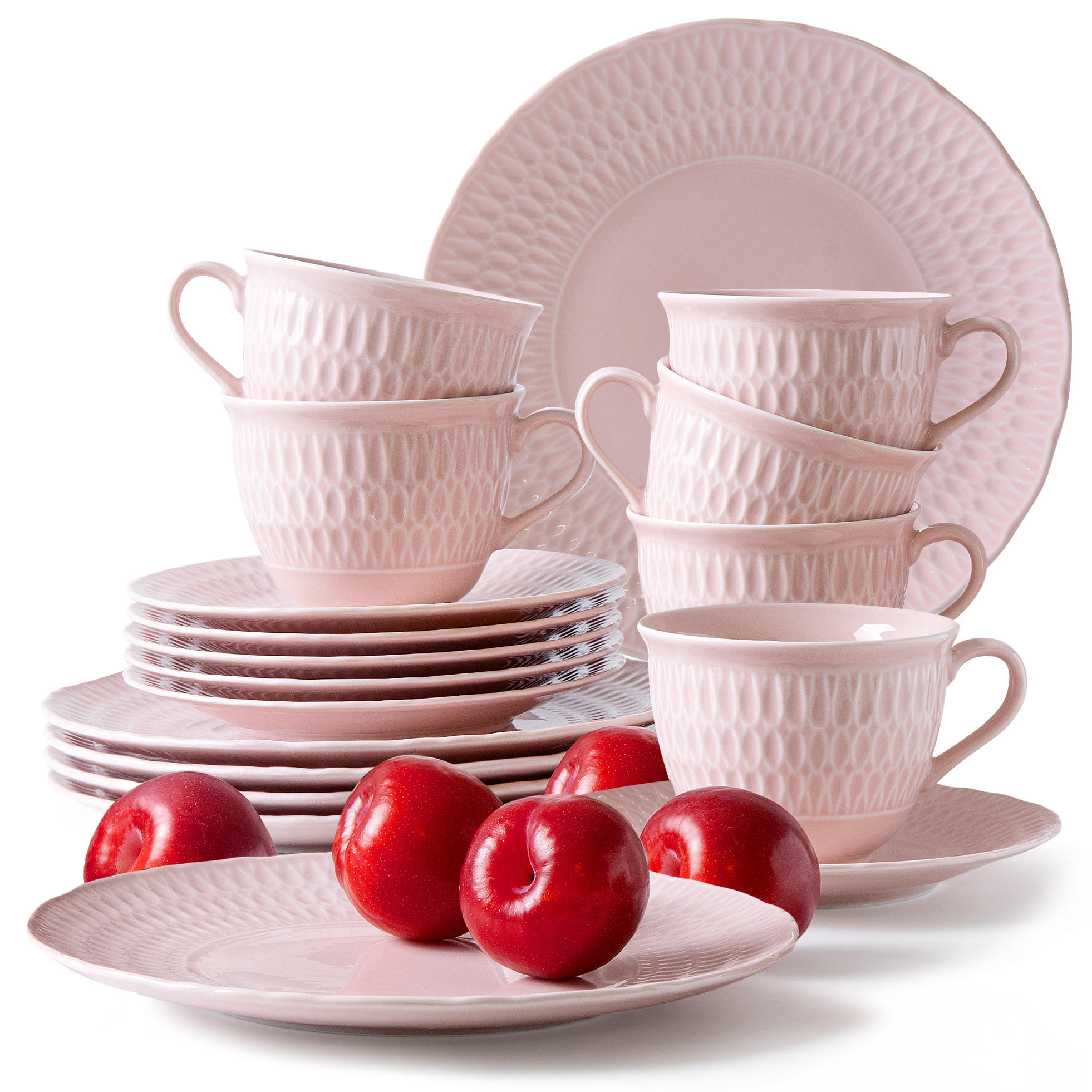 Konsimo® Kaffeservice Rosa 21x7.5x21 cm