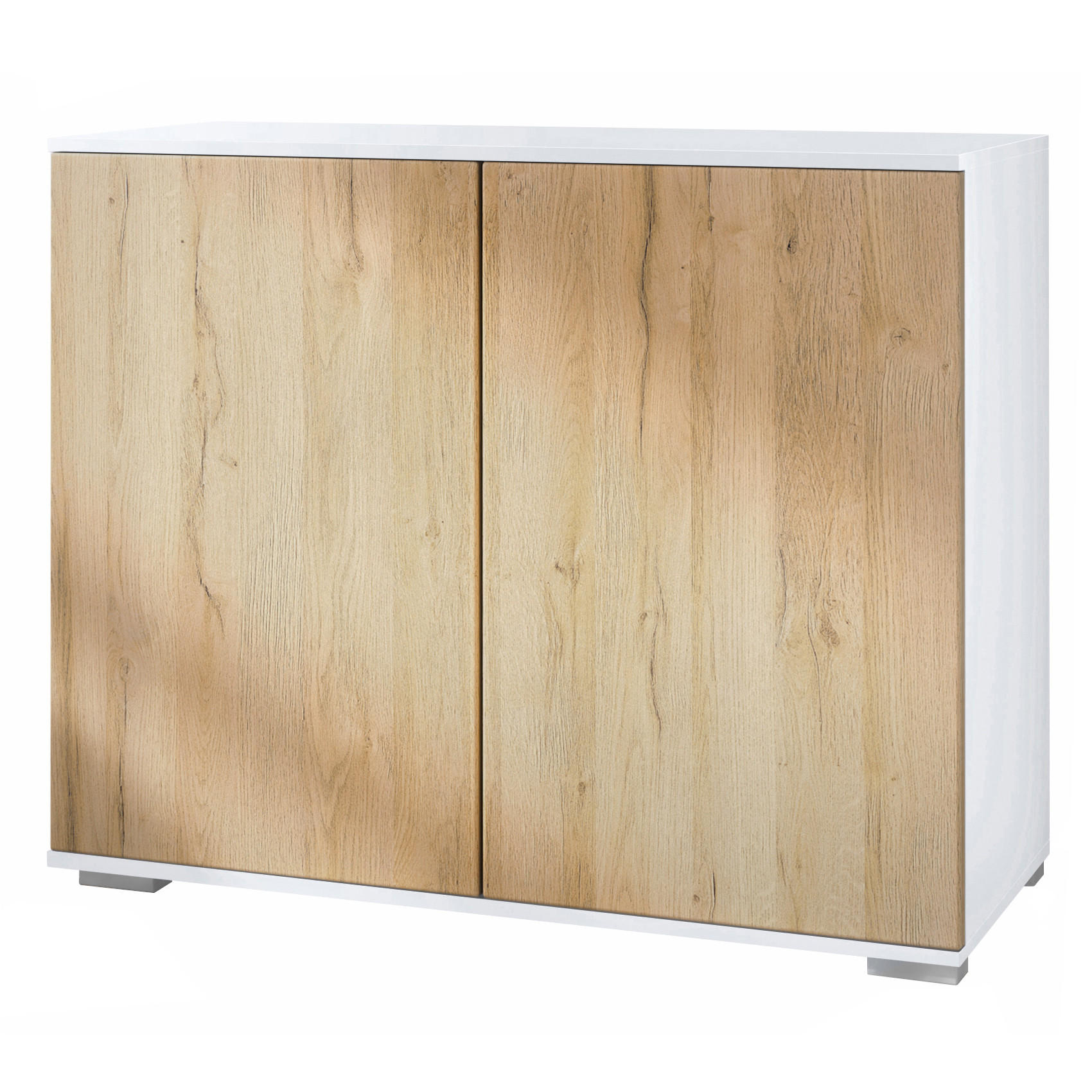 KOMMODE Skadu Eiche Natur - Eichefarben, Holzwerkstoff (92.5/75.5/35cm) - Vladon