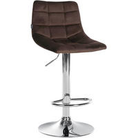 BARHOCKER James Samt chrom braun - Chromfarben/Braun, Textil/Metall (43/108.5/46.5cm) - TPFLiving