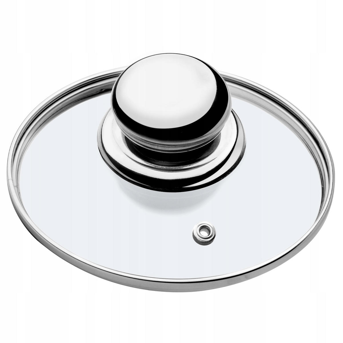 DECKEL mit Metallgriff, 16 cm - Transparent, Glas (16cm) - KADAX
