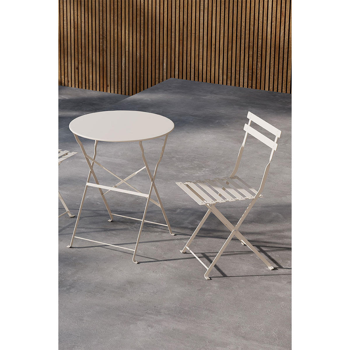 LOUNGE-SET, Tao, Tisch Beige, Metall, 60 x 60 x 71 cm, 3-teilig - Beige, Metall - ebuy24