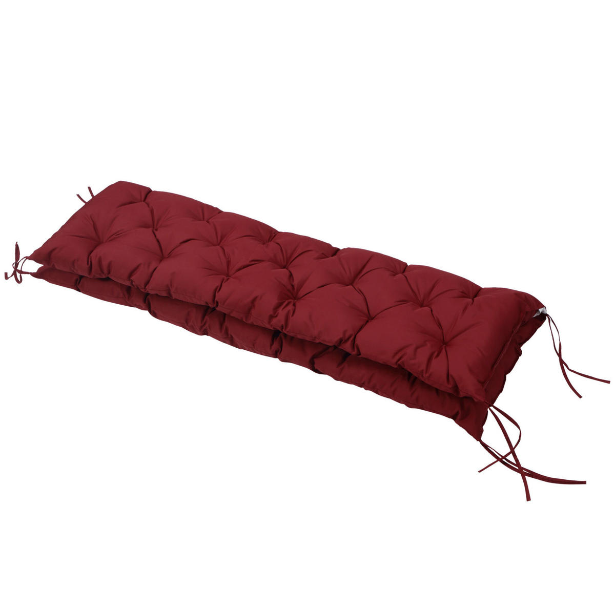BANKAUFLAGE aus Polyester 150x98x8 cm in Rot mit 6 Bändern - Rot, Textil (98/8/150cm) - Modfu