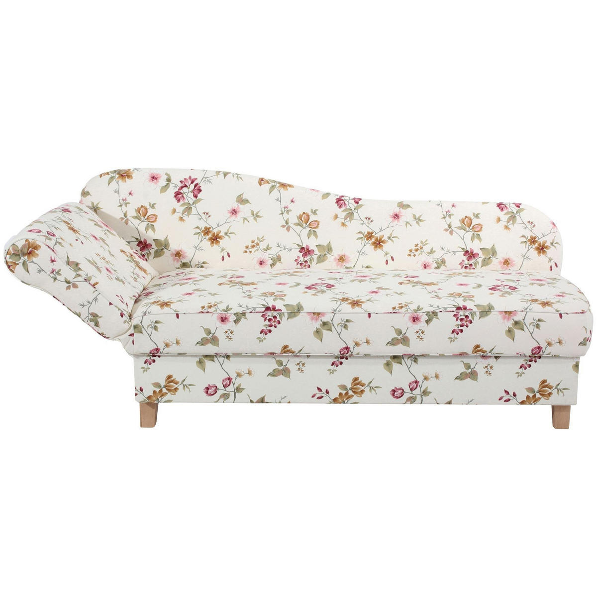 RECAMIERE mit Armteil links klappbar Katia Bezug Flachgewebe Buche natur / weiß - Weiß, Kunststoff (190/82/88cm) - 58aufmkessel