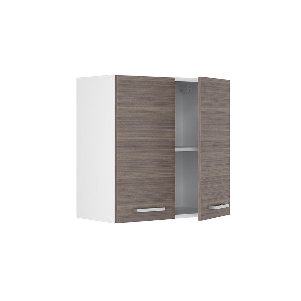 HÄNGESCHRANK R-Line Grau 60 cm - Weiß/Braun, Holzwerkstoff (60/60/31cm) - Vicco