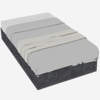 POLSTERBETT 90/200 cm grau aus Stoff und Metall mit Stauraum - Grau, Textil (90/200cm) - OKWISH