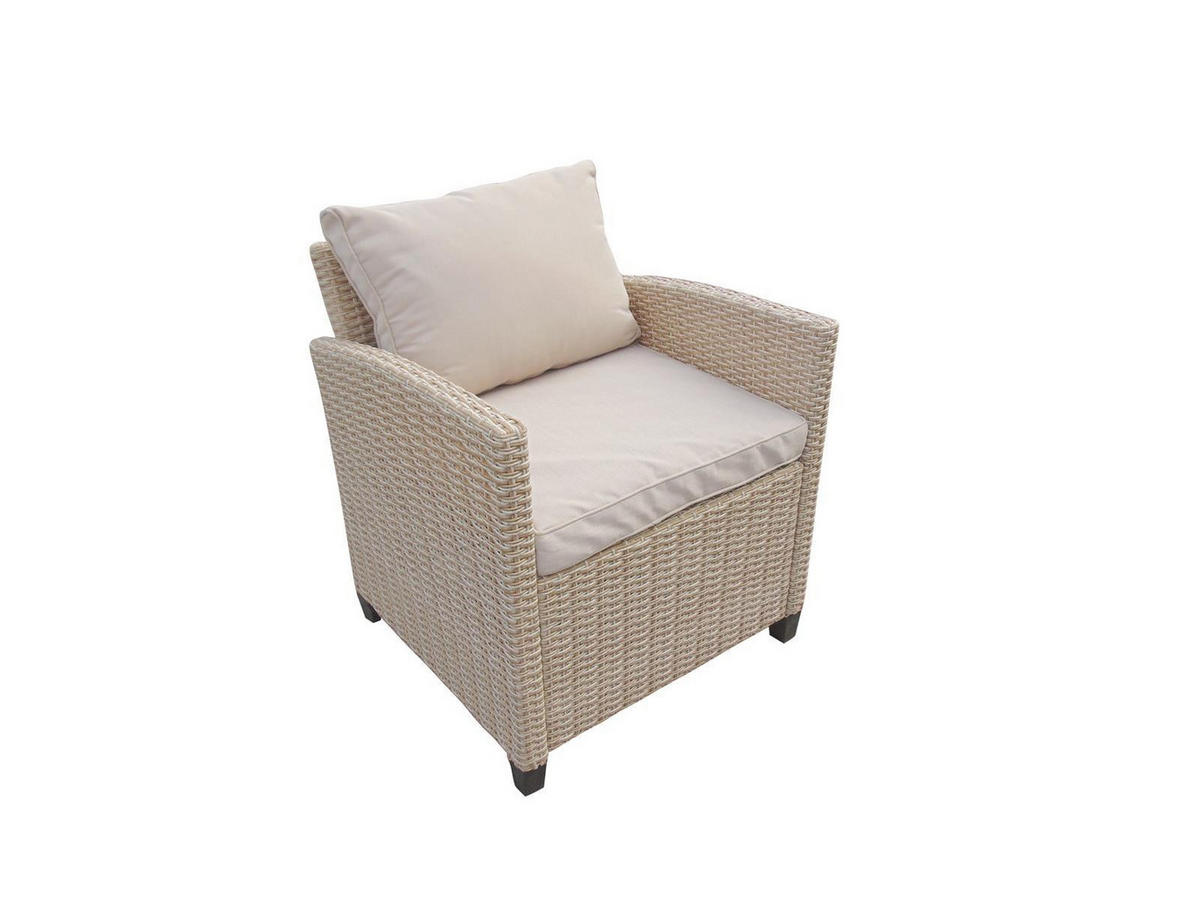 DININGLOUNGE-SET Alpina II Braun Polyrattan für 7 Personen - Braun, Naturmaterialien - Green Spirit