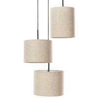 HÄNGELEUCHTE Beige Parguaza - Beige, Textil (42/42/125cm) - Beliani