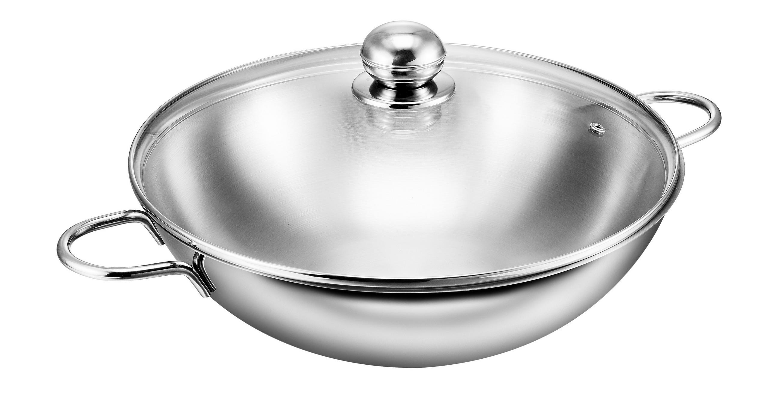 WOK Josie, Edelstahl, Induktion, Ø 32 cm - Edelstahlfarben, Metall (32cm) - KOPF