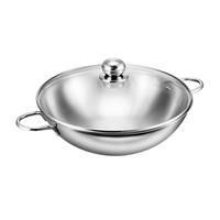 WOK Josie, Edelstahl, Induktion, Ø 32 cm - Edelstahlfarben, Metall (32cm) - KOPF
