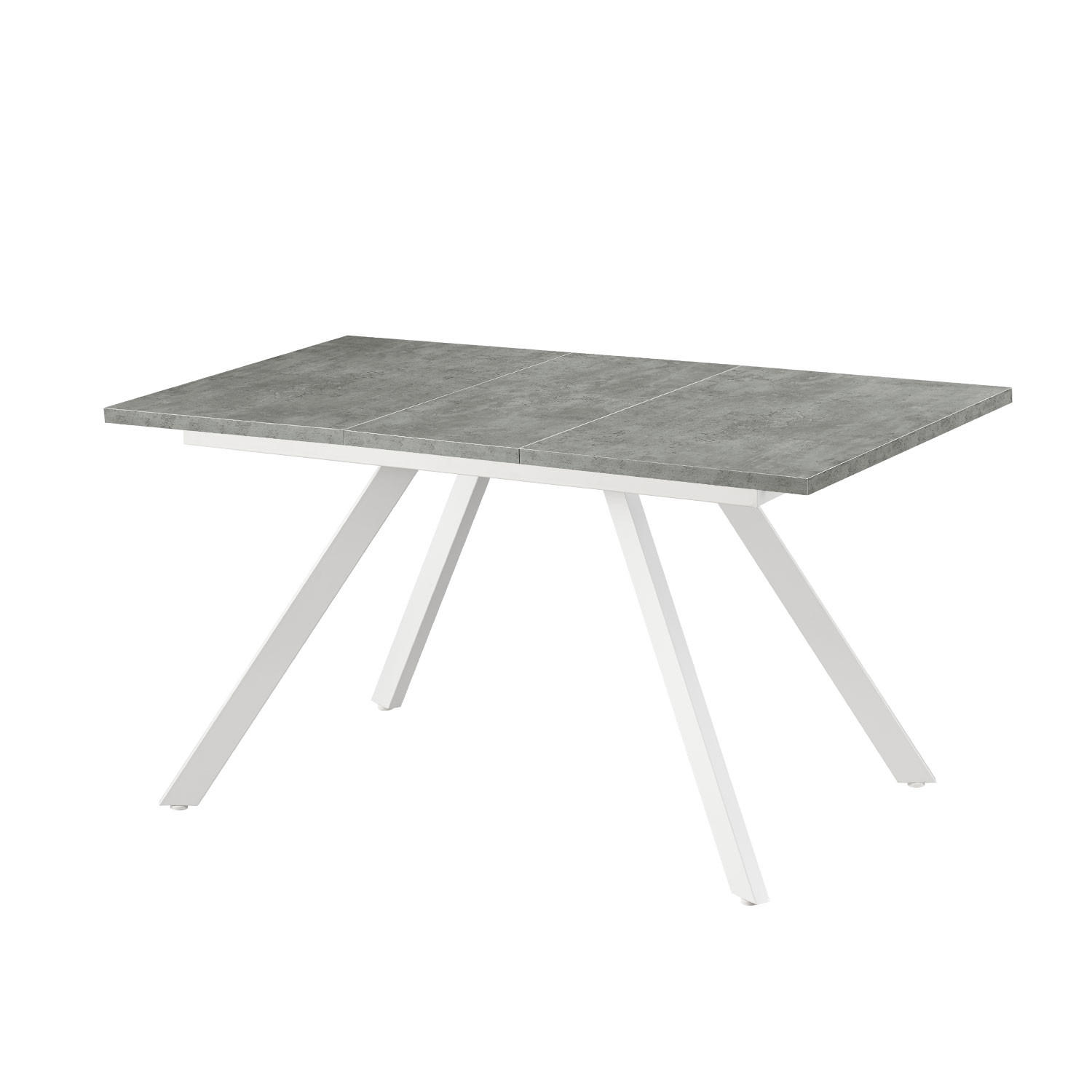 ESSTISCH SVEN 120-160/80/76 cm Beton - Anthrazit, Holz (80/120/76cm) - B&D Home