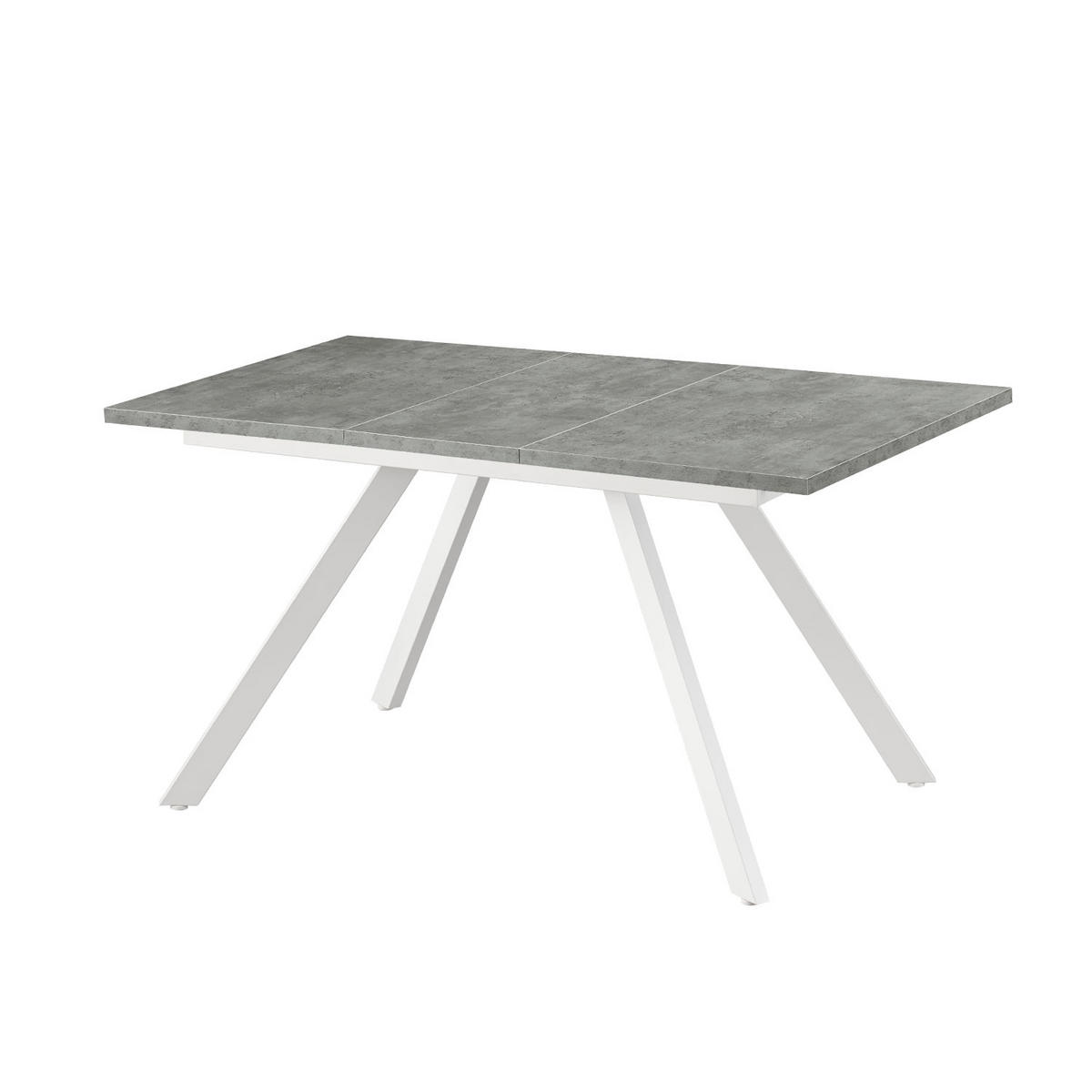 ESSTISCH SVEN 120-160/80/76 cm Beton - Anthrazit, Holz (80/120/76cm) - B&D Home
