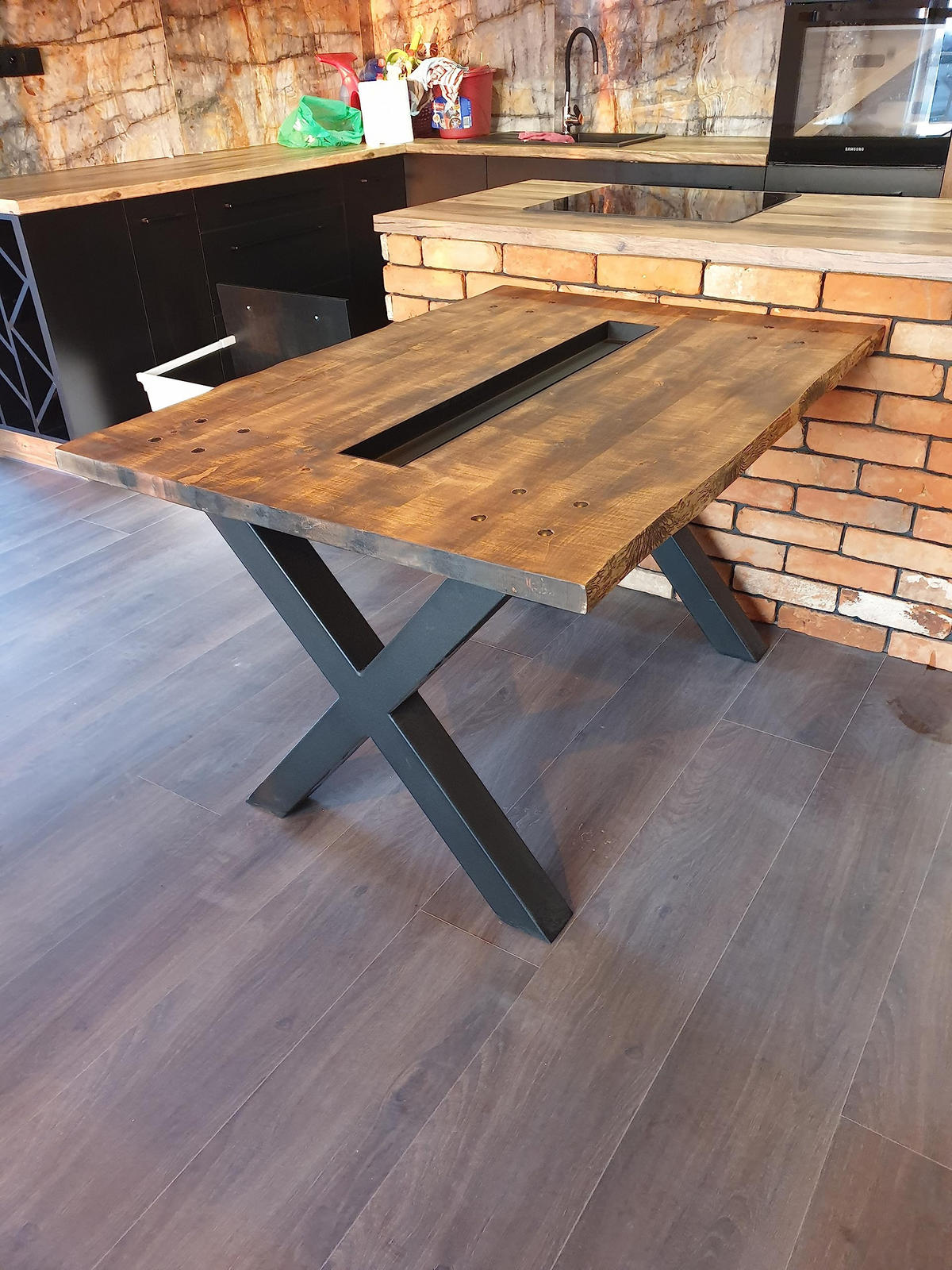 TISCHBEINE Loft 55 × 45 cm Schwarz - Schwarz, Metall (55/45/55cm) - Design Möbel