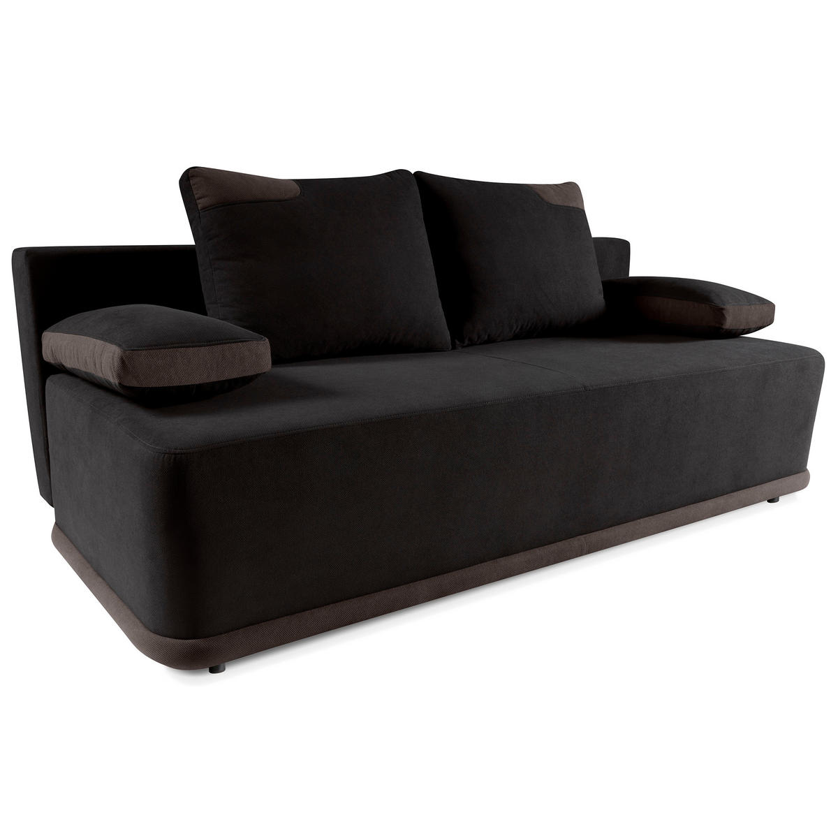 ROZKLÁDACÍ pohovka Bento 3místná s funkcí spaní, hnědá - hnědá, textil (200/93/98cm) - Beautysofa