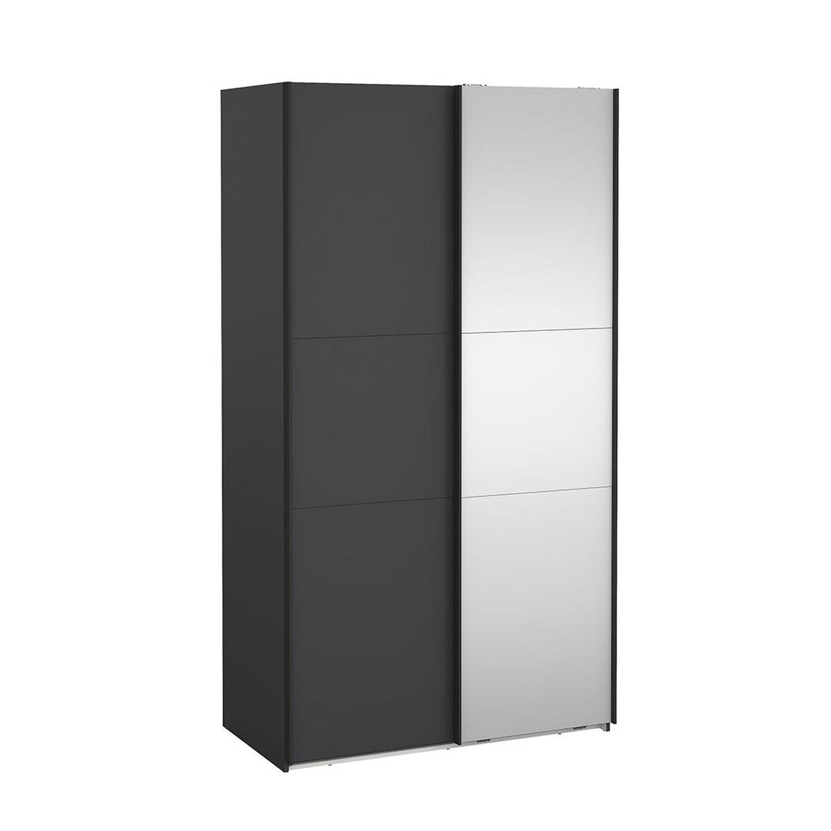 SCHIEBETÜRENSCHRANK, Como, Grau, Holzwerkstoff, 119 x 67 x 221 cm - Grau, Holzwerkstoff (119/221/67cm) - ebuy24