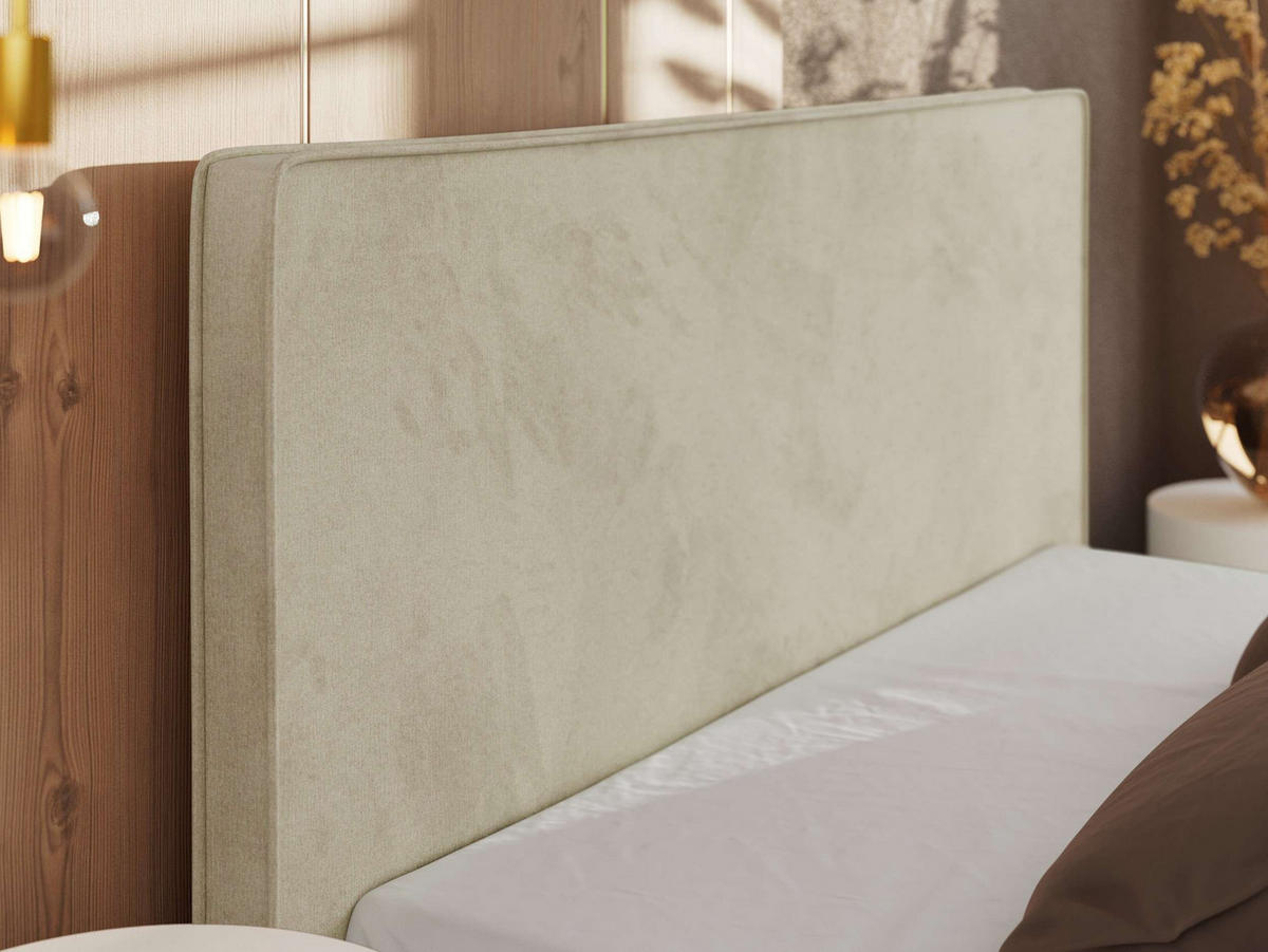 ČALÚNENÁ POSTEĽ CORIVO CLASSIC 160/200 - Béžová Samet - Matrac Foam - čierna/béžová, textil/plast (160/200cm) - MKS