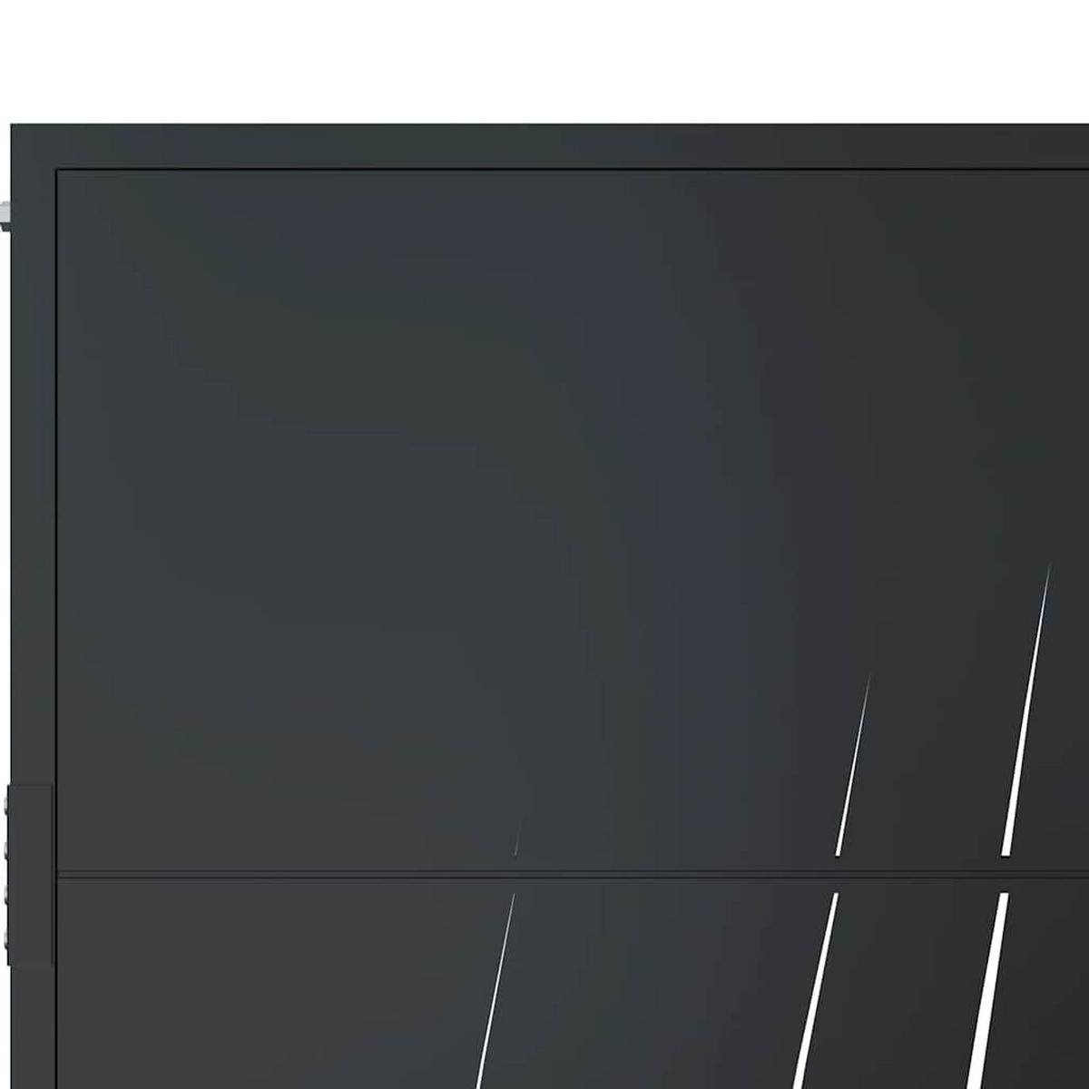 GARTENTOR im Gras-Design, 110/105 cm, aus Stahl, in Anthrazit, modern - Grau, Metall (100/105cm) - vidaXL